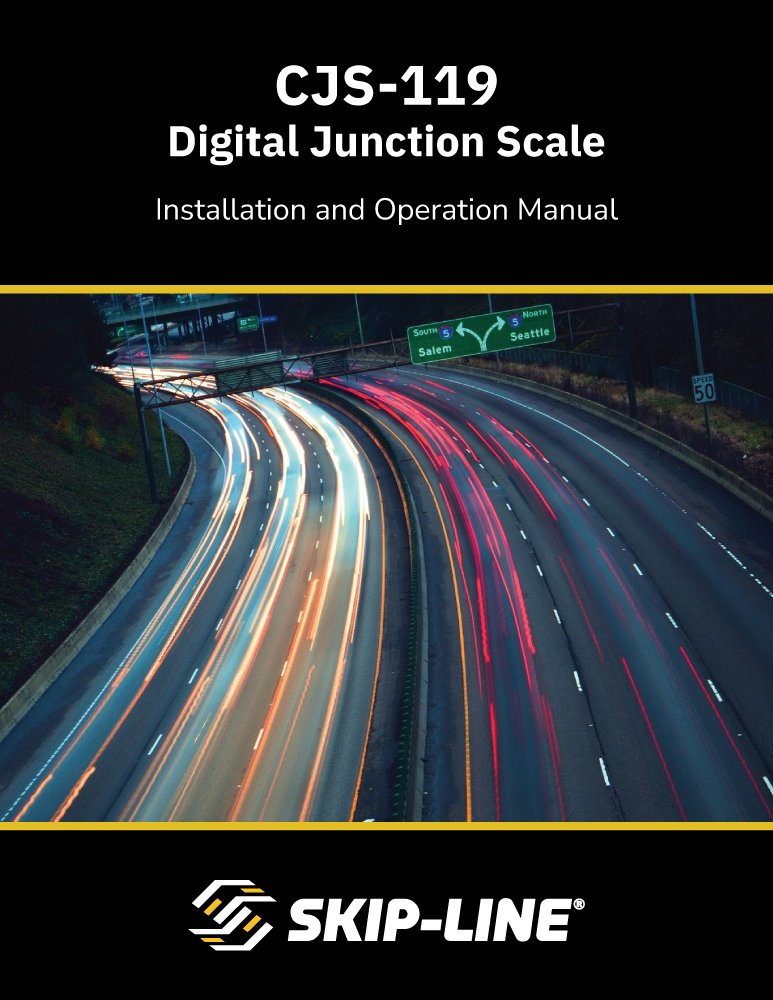 Image of the cover of Skip-Line's CJS-119 Digital Junction Scale Manual